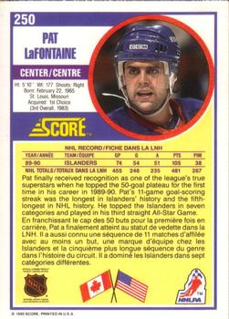 1990-91 Score Canadian #250 Pat LaFontaine Back