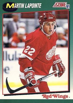 1991-92 Score Rookie and Traded #105T Martin Lapointe Front