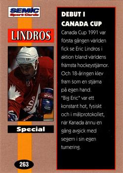 1995 Semic Globe VM (Swedish) #263 Eric Lindros Back
