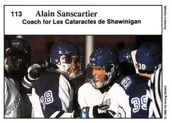 1990-91 7th Inning Sketch QMJHL #113 Alain Sanscartier Back