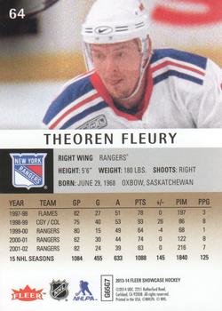 2013-14 Fleer Showcase #64 Theoren Fleury Back
