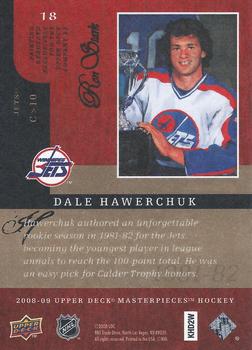 2008-09 Upper Deck Masterpieces #18 Dale Hawerchuk Back