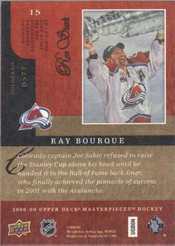 2008-09 Upper Deck Masterpieces #15 Ray Bourque Back
