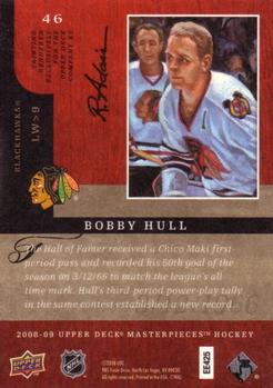 2008-09 Upper Deck Masterpieces #46 Bobby Hull Back