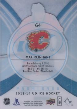 2013-14 SPx - 2013-14 Upper Deck Ice #64 Max Reinhart Back