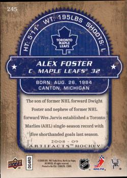 2008-09 Upper Deck Artifacts #245 Alex Foster Back