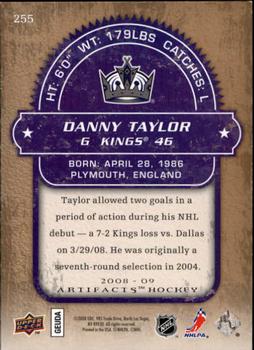 2008-09 Upper Deck Artifacts #255 Danny Taylor Back