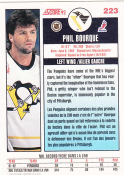 1992-93 Score Canadian #223 Phil Bourque Back