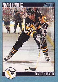 1992-93 Score Canadian #390 Mario Lemieux Front
