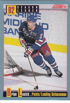 1992-93 Score Canadian #416 Brian Leetch Front
