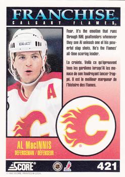 1992-93 Score Canadian #421 Al MacInnis Back