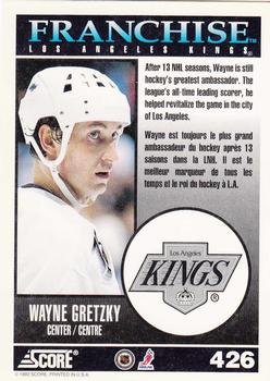 1992-93 Score Canadian #426 Wayne Gretzky Back