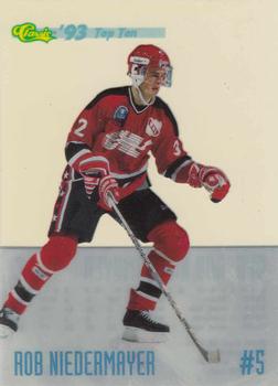 1993 Classic '93 Hockey Draft - Top Ten #DP5 Rob Niedermayer Front