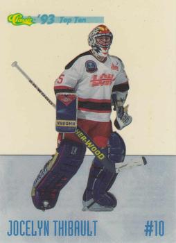 1993 Classic '93 Hockey Draft - Top Ten #DP10 Jocelyn Thibault Front