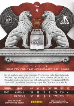 2013-14 Panini Crown Royale #9 Braden Holtby Back