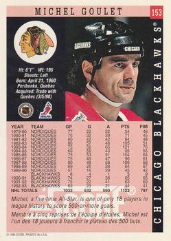1993-94 Score Canadian #153 Michel Goulet Back