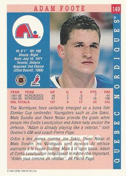1993-94 Score Canadian #149 Adam Foote Back