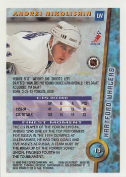 1994-95 Finest - Refractors #10 Andrei Nikolishin Back