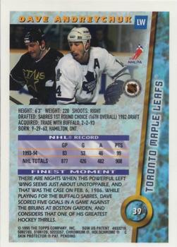 1994-95 Finest - Refractors #39 Dave Andreychuk Back