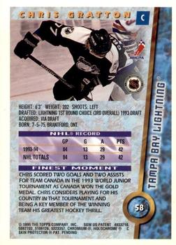 1994-95 Finest - Refractors #58 Chris Gratton Back