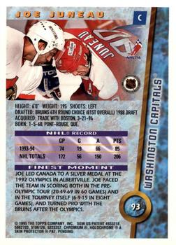 1994-95 Finest - Refractors #93 Joe Juneau Back