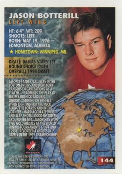 1994-95 Finest - Refractors #144 Jason Botterill Back