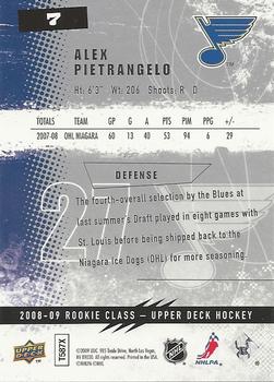 2008-09 Upper Deck Rookie Class Box Set #7 Alex Pietrangelo Back