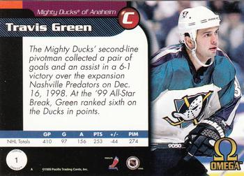 1998-99 Pacific Omega #1 Travis Green Back