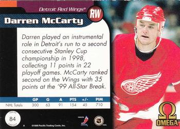 1998-99 Pacific Omega #84 Darren McCarty Back