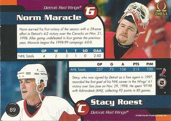 1998-99 Pacific Omega #89 Norm Maracle / Stacy Roest Back