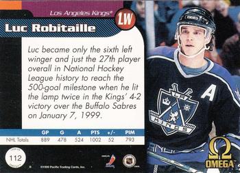 1998-99 Pacific Omega #112 Luc Robitaille Back