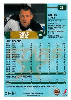 1999-00 O-Pee-Chee #34 Dave Reid Back