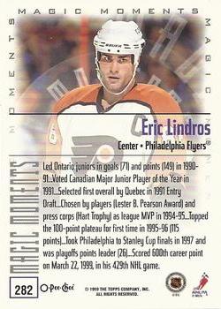 1999-00 O-Pee-Chee #282 Eric Lindros Back
