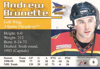 1999-00 Pacific Prism #6 Andrew Brunette Back