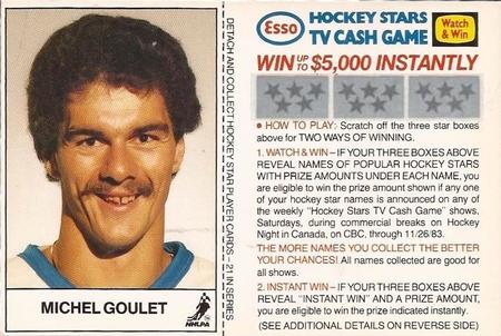 1983-84 Esso English #NNO Michel Goulet Front