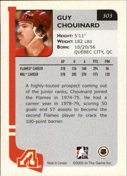 2004-05 In The Game Franchises US East #303 Guy Chouinard Back