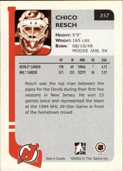 2004-05 In The Game Franchises US East #357 Glenn Resch Back