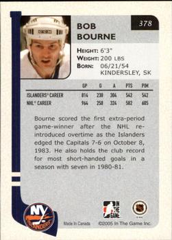 2004-05 In The Game Franchises US East #378 Bob Bourne Back