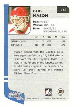 2004-05 In The Game Franchises US East #442 Bob Mason Back