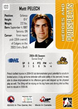 2005-06 In The Game Heroes and Prospects #133 Matt Pelech Back