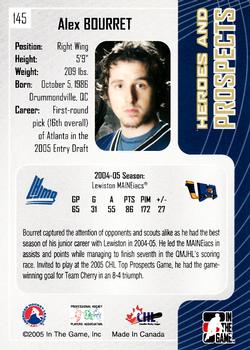 2005-06 In The Game Heroes and Prospects #145 Alex Bourret Back