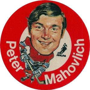 1973-74 Mac's Milk Stickers #NNO Peter Mahovlich Front
