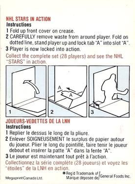 1981-82 Post NHL Stars in Action #8 Randy Carlyle Back