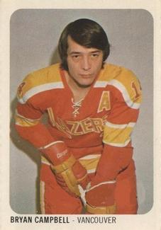 1973-74 Quaker Oats WHA #13 Bryan Campbell Front