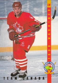 1994 Classic Pro Hockey Prospects - Ice Ambassadors #IA7 Todd Warriner Front