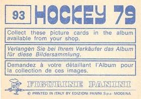 1979 Panini Hockey Stickers #93 Team West Germany Back