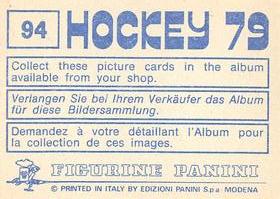 1979 Panini Hockey Stickers #94 Team West Germany Back