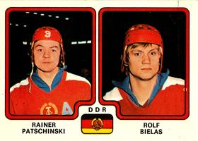 1979 Panini Hockey Stickers #253 Rainer Patschinski / Rolf Bielas Front