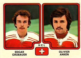 1979 Panini Hockey Stickers #258 Edgar Grubauer / Olivier Anken Front