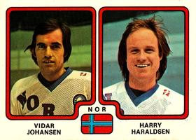 1979 Panini Hockey Stickers #299 Vidar Johansen / Harry Haraldsen Front